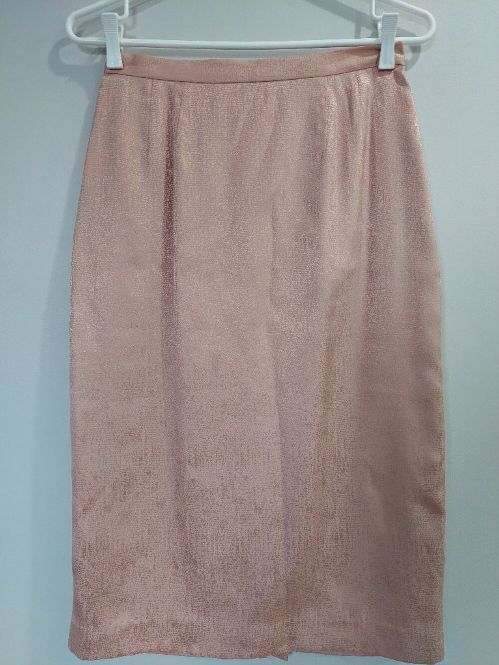 Adrianna Papell Size 8 100% Silk Pencil Skirt Misty Pink Vintage